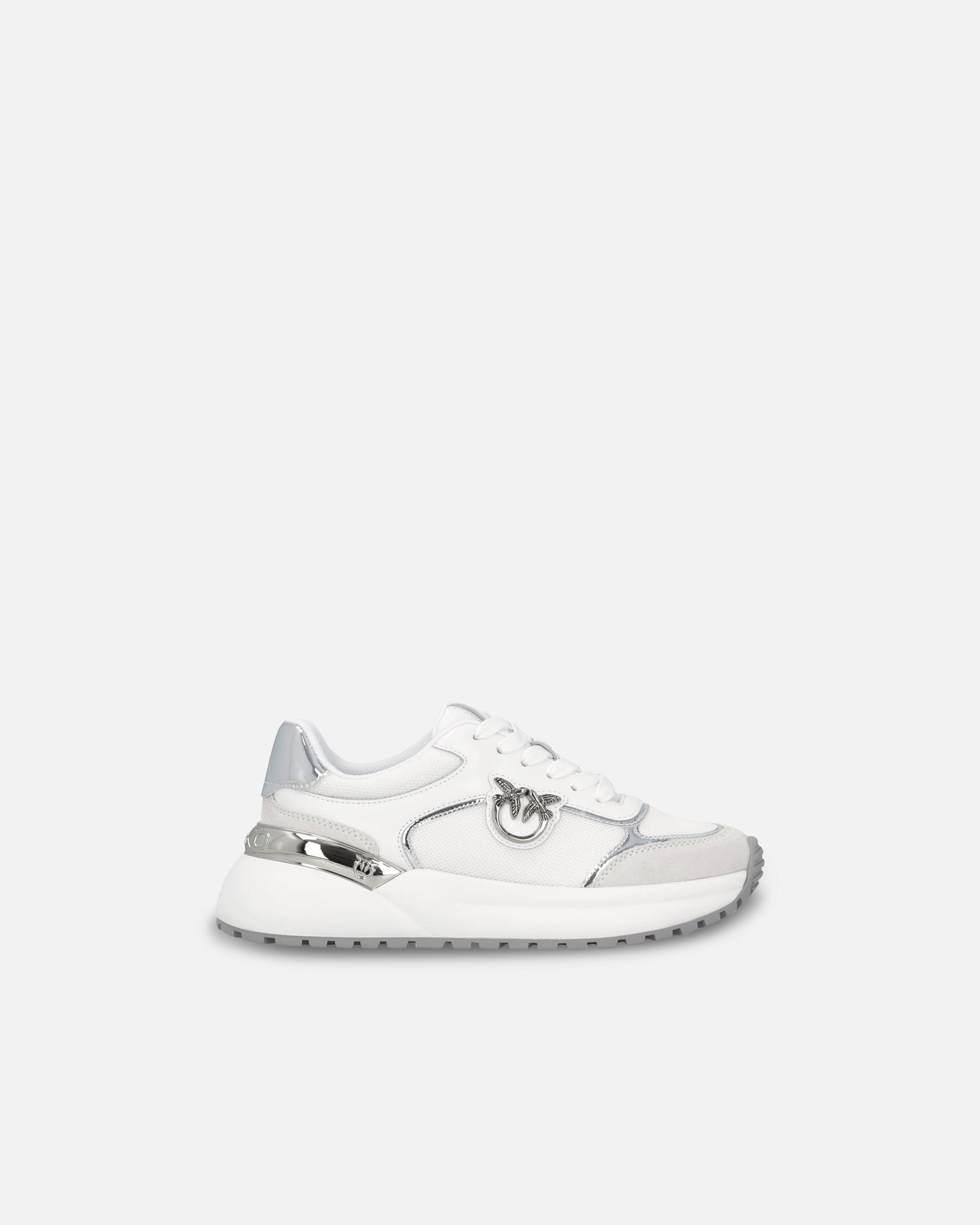 Sneakers with logo and mirror-finish details
