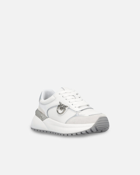 Sneakers with logo and mirror-finish details