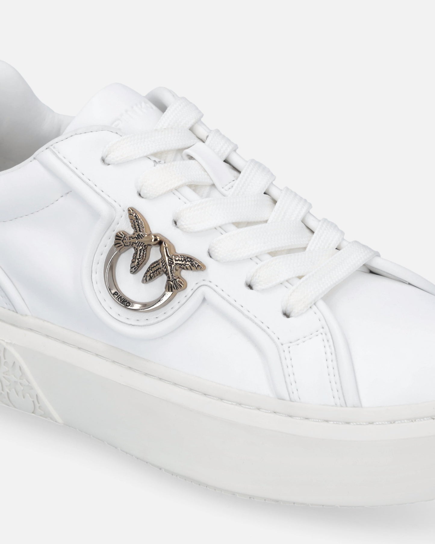 Leather sneakers with Love Birds logo