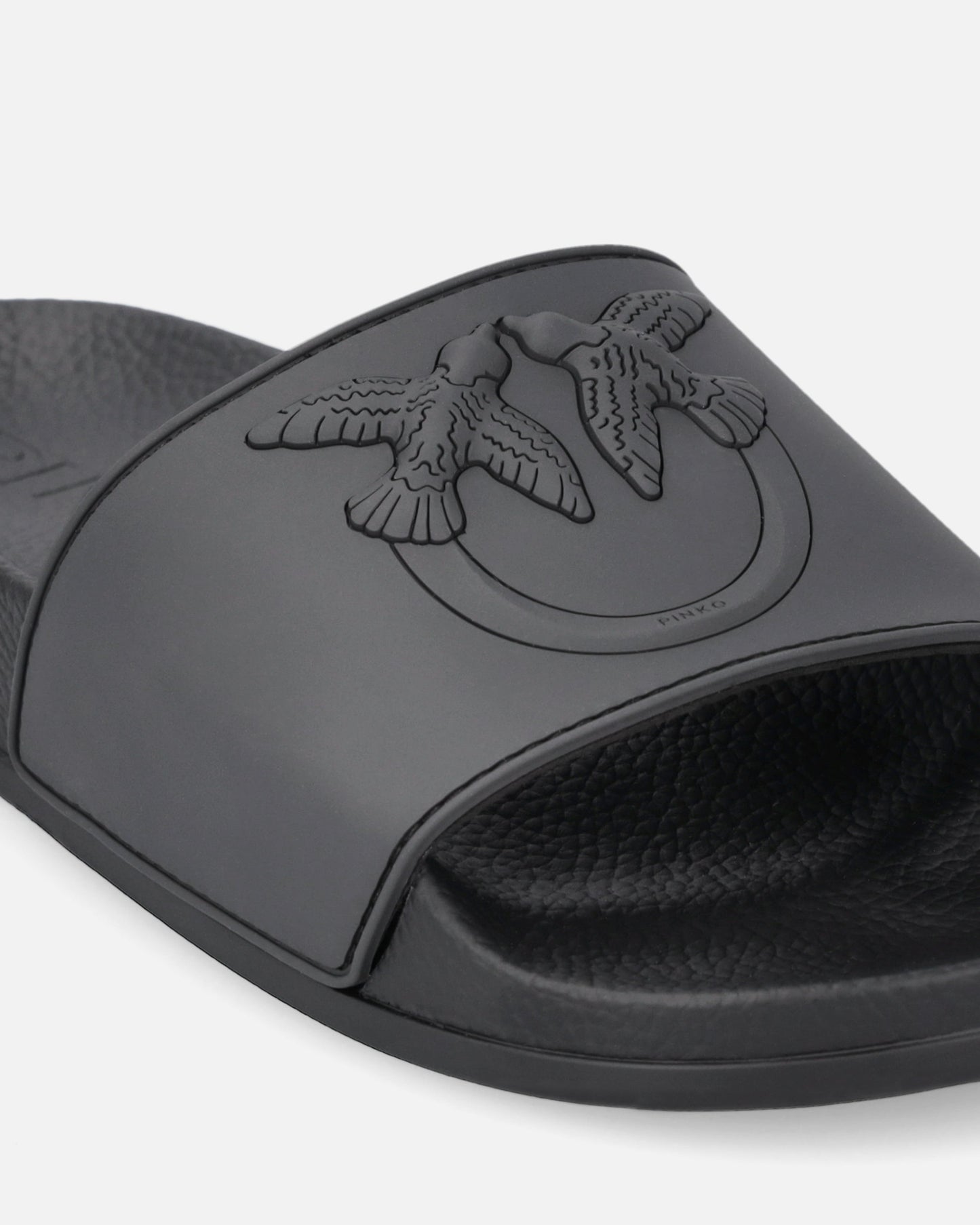 Rubber slip-on sandals with Love Birds maxi logo
