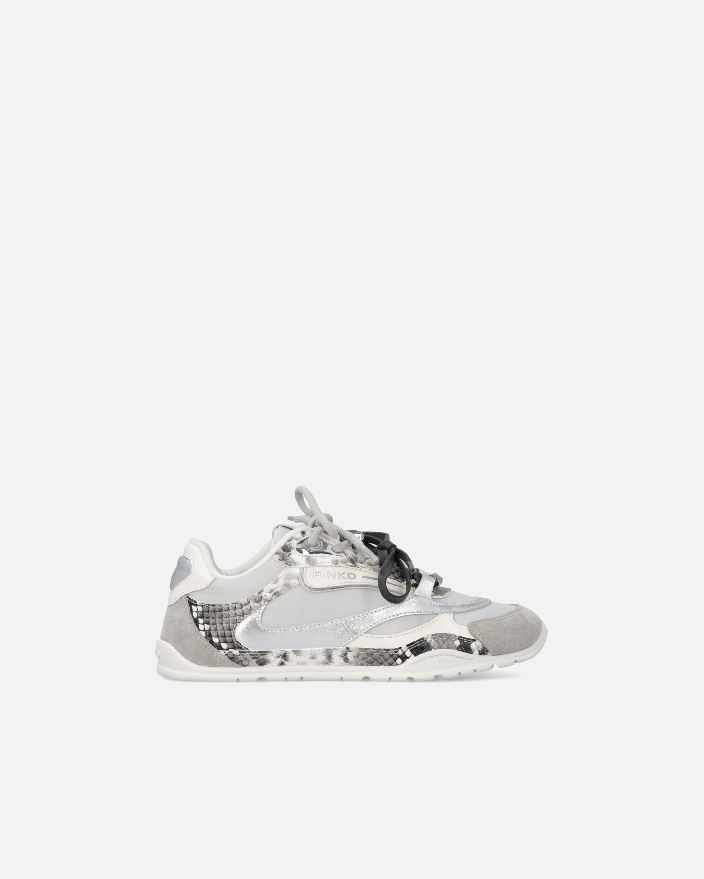 Python-print sneakers with double laces