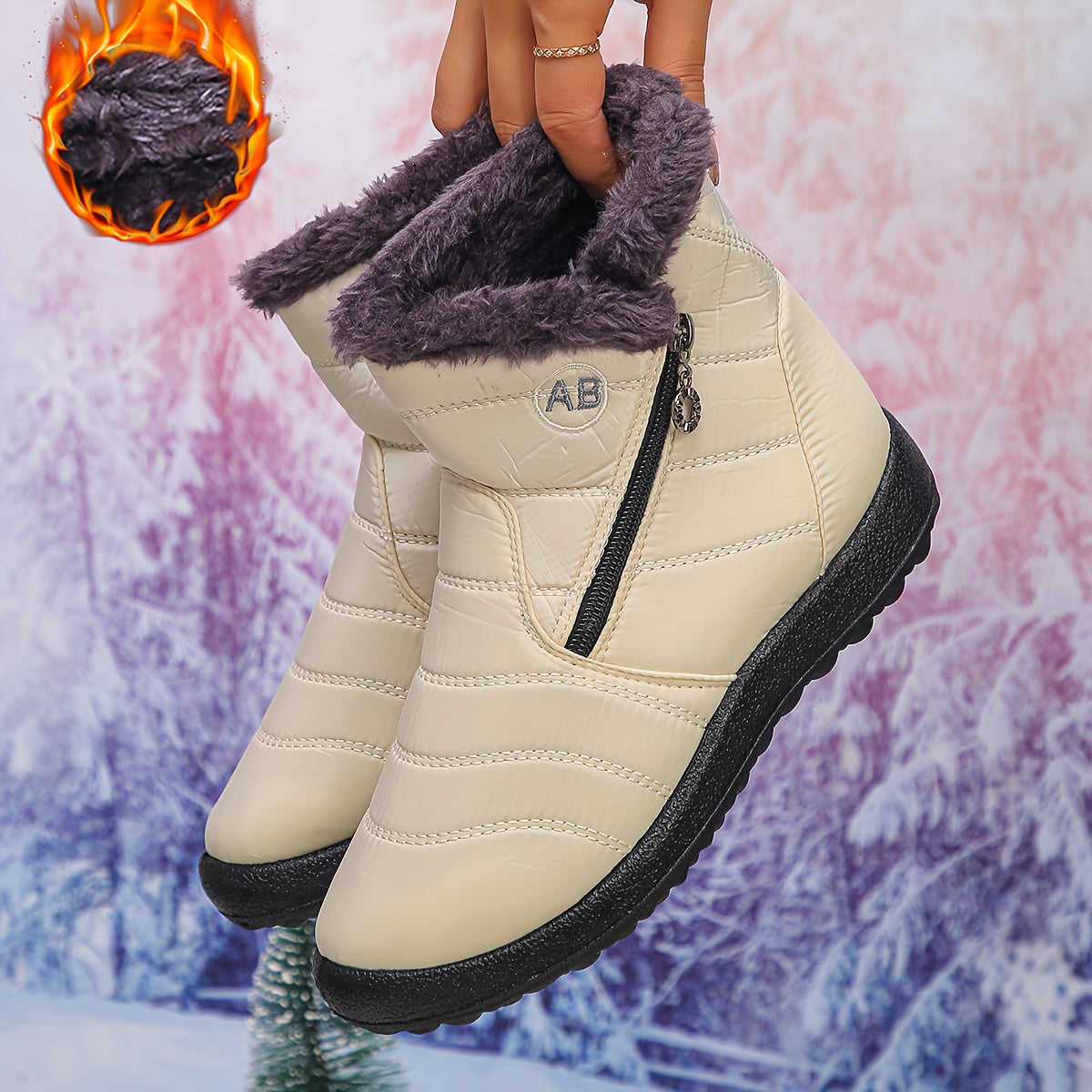 🔥Last Day Promotion 50% OFF - Women's Cozy Winter Waterproof Anti-Slip Orthopedic Boots