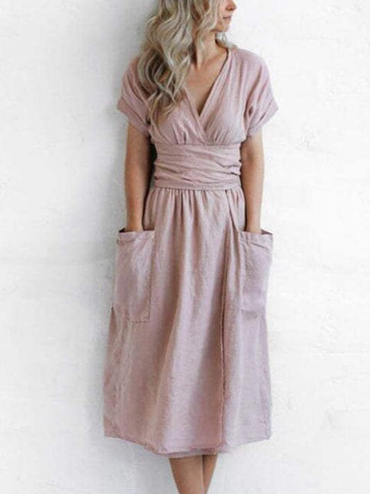 Leinenkleid mit Schnürung