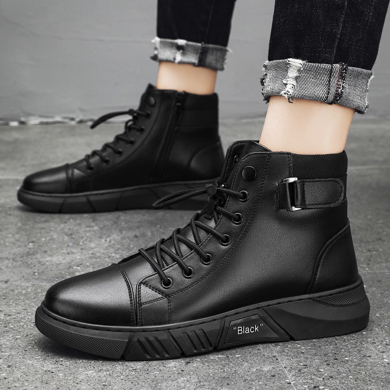 Herrenstiefel aus echtem Leder | Lässig & Vielseitig | Wasserdicht & Gefüttert